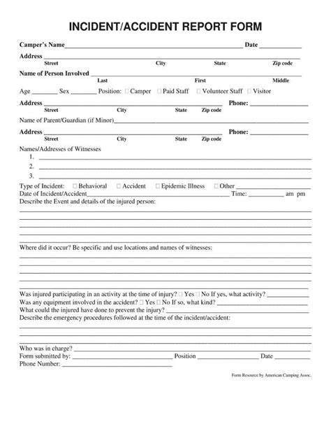 accident report form template word uk